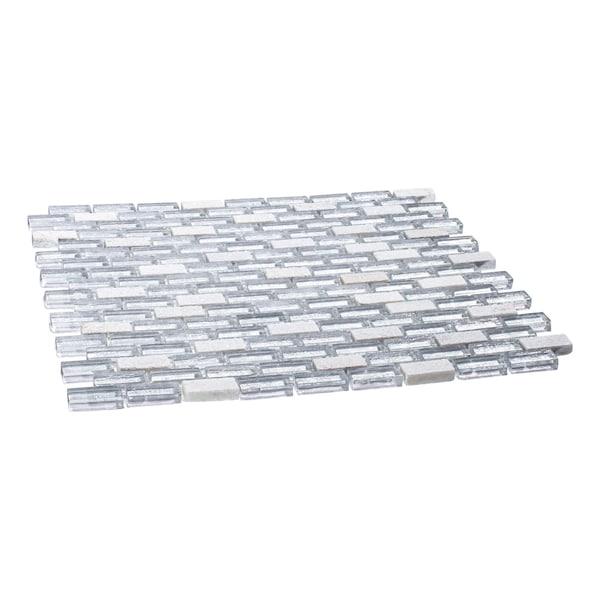 Andova Tiles SAMPLE Highline 0625 x 125 Glass Mosaic Sheet Floor Use Tile - SAM-ANDHIG151