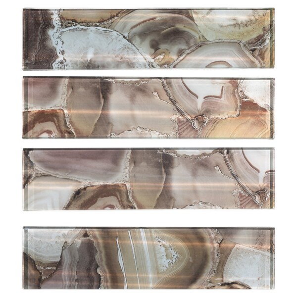 Andova Tiles Myst 3 in. x 12 in. Glass Marble Look Subway Wall Tile - SAM-ANDMYS246