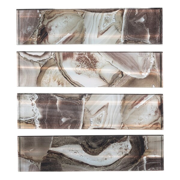 Andova Tiles Myst 3 in. x 12 in. Glass Marble Look Subway Wall Tile - SAM-ANDMYS246