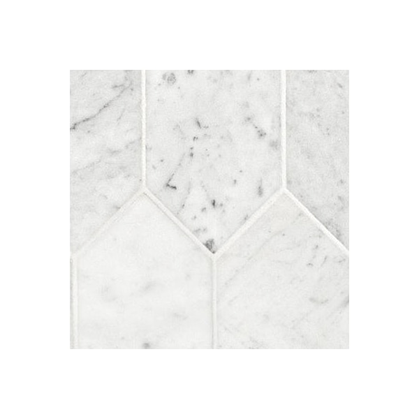 Msi Carrara White Picket SAMPLE Honed Marble Mesh-Mounted Mosaic Tile - ZOR-MD-0341-SAM