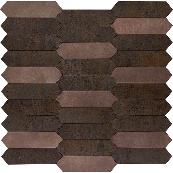 Apollo Tile Sample of Copper Look Picket 20 12"x12" Peel And Stick Tile - TCPLST9905 SAMPLE