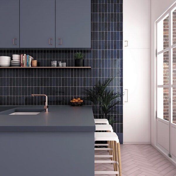 Apollo Tile Sample of La Riviera Blue Reef 2.5"x8" 5.28 Sq.Ft Ceramic Tile - APLEC64 SAMPLE