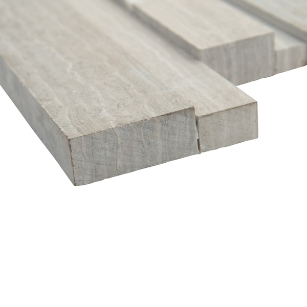 Msi Gray Oak 3D Ledger Panel 6 In. X 24 In. Honed Marble Wall Tile, 6PK - ZOR-PNL-0038