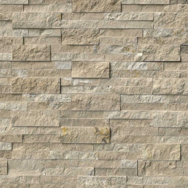 Msi Durango Cream Split Face Ledger Panel 6" X 24" Travertine Wall Tile, 8PK - ZOR-PNL-0085