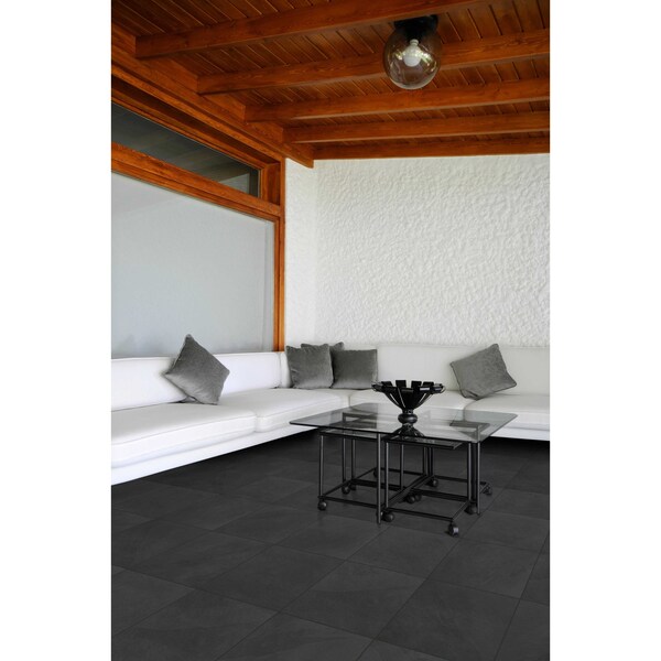 Msi Montauk Black 12 In. X 12 In. Honed Slate Floor And Wall Tile, 10PK - ZOR-NS-0014