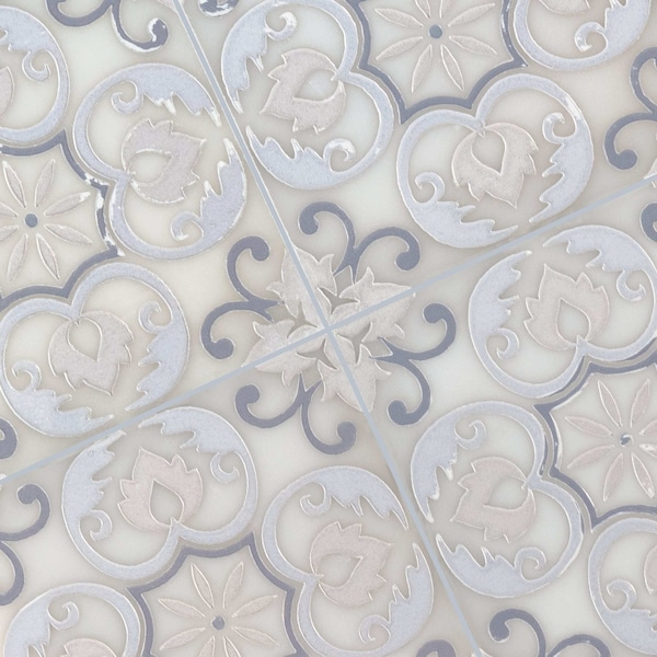 Msi Tetris Florita Blanco 6" X 6" Polished Marble Wall Tile, 20PK - ZOR-NS-0075