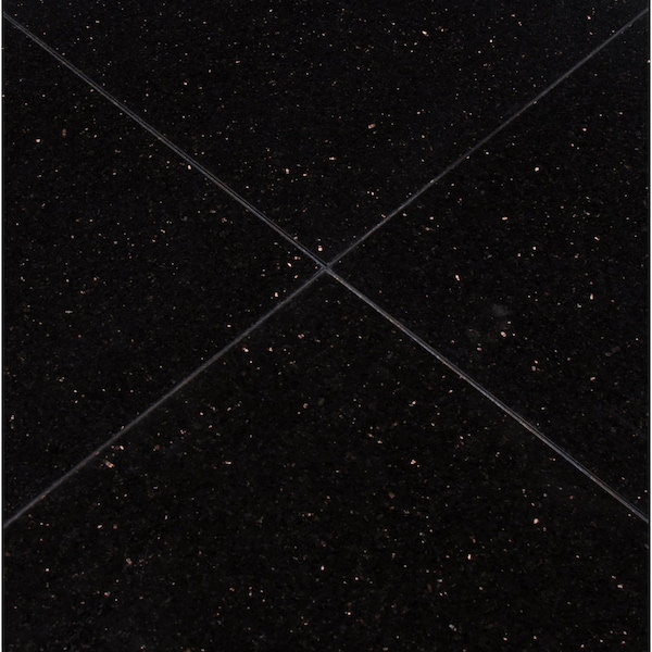 Msi Black Galaxy SAMPLE Polished Granite Floor And Wall Tile - ZOR-NS-0043-SAM