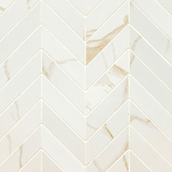 Msi Eden Calacatta Sample Matte Porcelain Chevron Floor & Wall Tile - ZOR-PT-0633-SAM