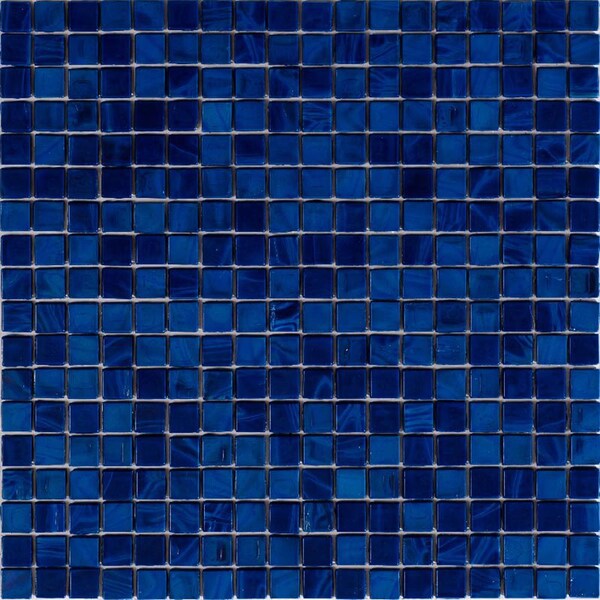 Apollo Tile Skosh 11.6 in. x 11.6 in. Glossy Navy Blue Glass Mosaic Wall and Floor Tile 18.69 sqft/case, 20PK - APLNB88BL550A