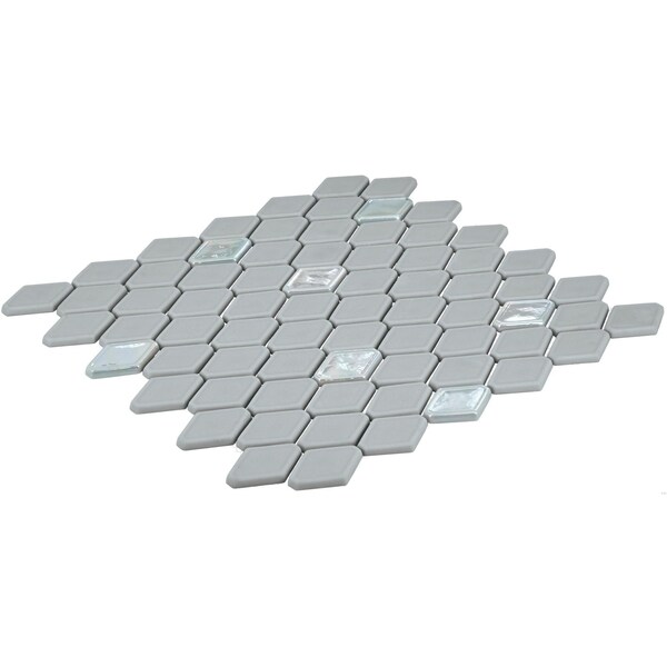 Daltile Starcastle 1.5'' Elongated Hexagon Glass Wall Mosaic, 15PK - SC77ELHEXMSMT