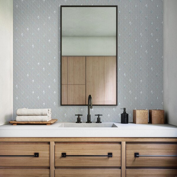 Daltile Starcastle 1.5'' Elongated Hexagon Glass Wall Mosaic, 15PK - SC77ELHEXMSMT