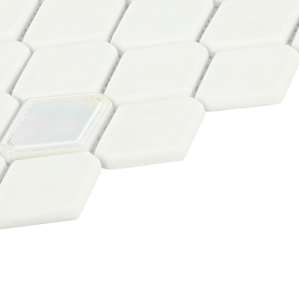 Daltile Starcastle 1.5'' Elongated Hexagon Glass Wall Mosaic, 15PK - SC75ELHEXMSMT