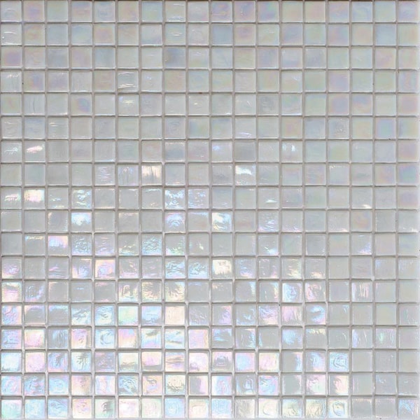 Apollo Tile Skosh 11.6inx11.6in Glossy Light Bone White Glass Mosaic Wall and Floor Tile 18.69 sqft/case, 20PK - APLNB88WH116A