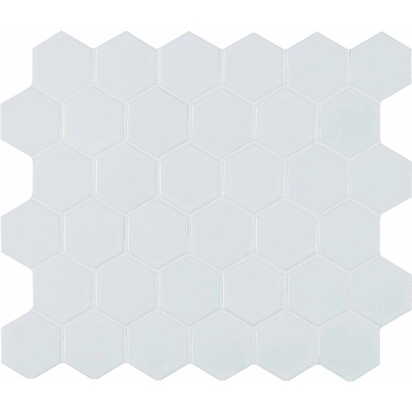 Msi Retro Hexo Bianco 12.6 In. X 11.02 In. X 6 Mm Porcelain Mesh-Mounted Mosaic Tile, 15PK - ZOR-MD-0221