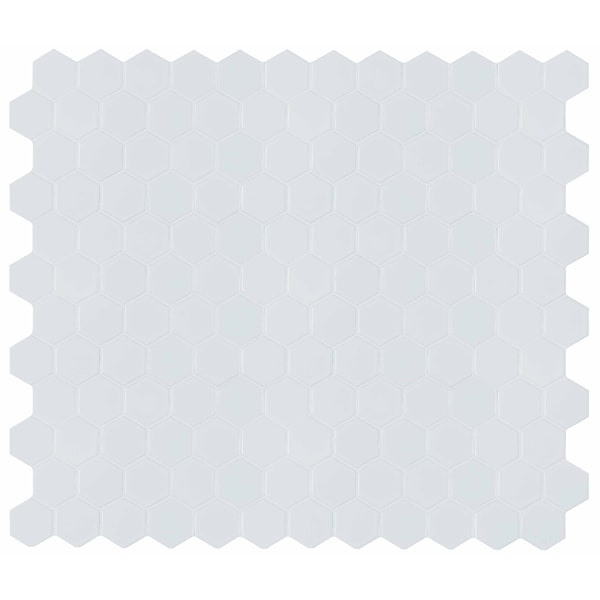 Msi Retro Hexo Bianco 12.6 In. X 11.02 In. X 6 Mm Porcelain Mesh-Mounted Mosaic Tile, 15PK - ZOR-MD-0221