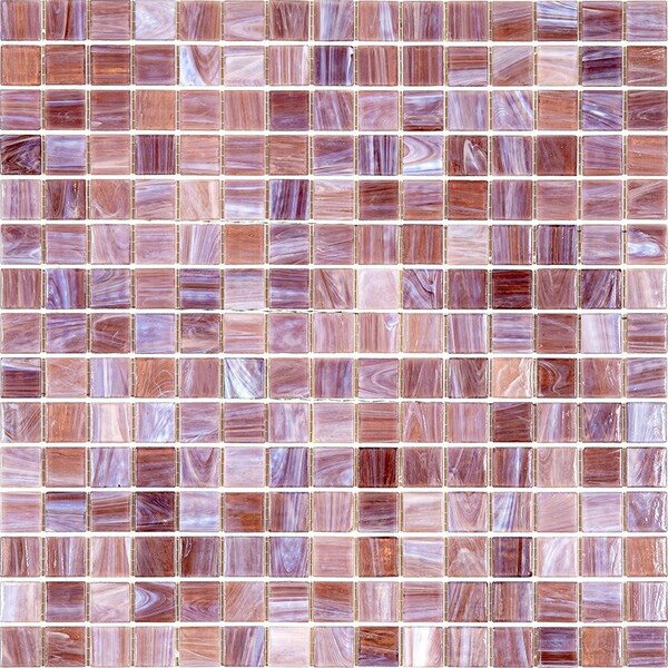 Apollo Tile Celestial 12 in. x 12 in. Glossy Old Rose Red Glass Mosaic Wall and Floor Tile 20 sqft/case, 20PK - APLST88RD212A