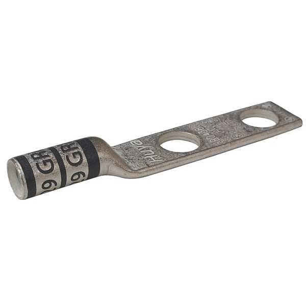 Zoro Select Conector de compresión de dos agujeros para terminal, calibre 4 - 24C390