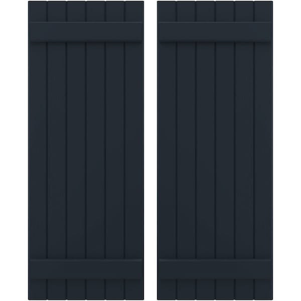 Ekena Millwork Americraft 6-Board (2 Batten) Exterior Real Wood Joined Board-n-Batten Shutters, ARW101BB621X80OBH, PR - ARW101BB621X80OBH
