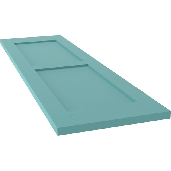 Ekena Millwork Americraft 2 Equal Flat Panel Exterior Real Wood Shutters, RW101FP15X36PTH, PR - RW101FP15X36PTH
