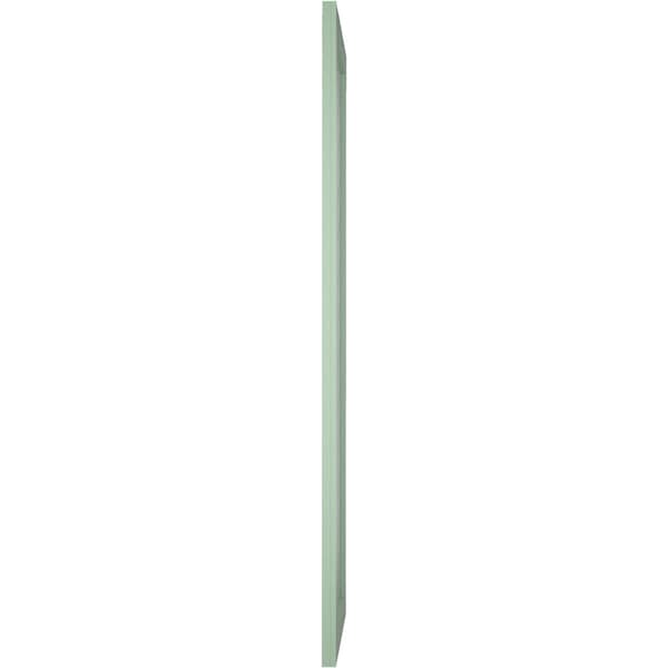 Ekena Millwork True Fit PVC Single Panel Chevron Modern Style Fixed Mount Shutters, Track Green, 18W x 73H, PR - TFP001CV18X073TG