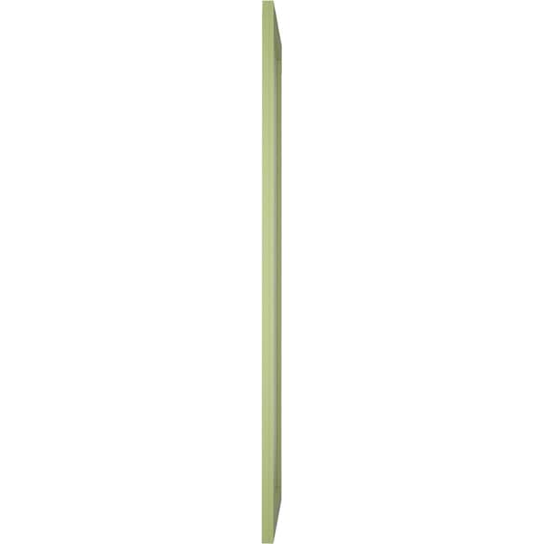 Ekena Millwork True Fit PVC Single Panel Herringbone Modern Style Fixed Mount Shutters, Moss Green, 18W x 27H, PR - TFP001HB18X027MG