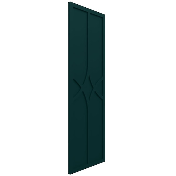 Ekena Millwork True Fit PVC Cedar Park Fixed Mount Shutters, Thermal Green, 18W x 25H, PR - TFP001CP18X025FG
