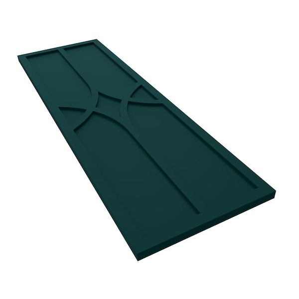 Ekena Millwork True Fit PVC Cedar Park Fixed Mount Shutters, Thermal Green, 18W x 25H, PR - TFP001CP18X025FG