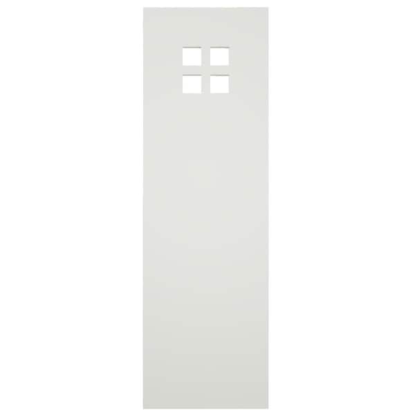 Ekena Millwork True Fit PVC San Antonio Mission Style Fixed Mount Shutters, Unfinished, 12W x 35H, PR - TFP001ST12X035UN