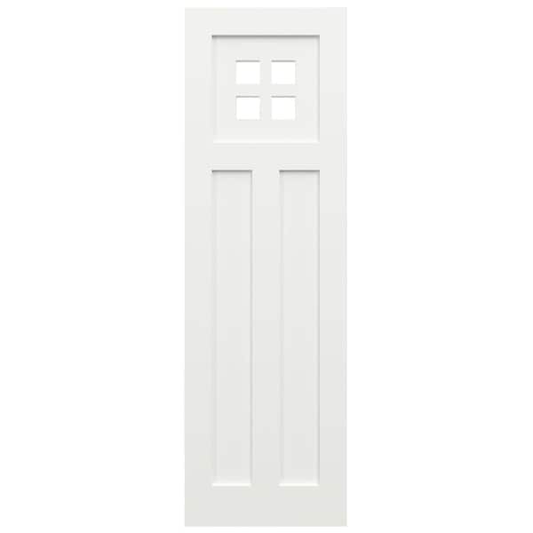 Ekena Millwork True Fit PVC San Antonio Mission Style Fixed Mount Shutters, Unfinished, 12W x 35H, PR - TFP001ST12X035UN