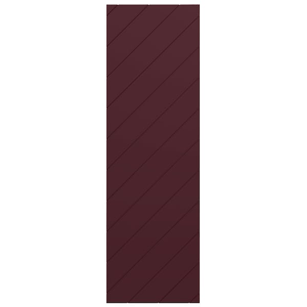 Ekena Millwork 15W x 63H True Fit PVC Diagonal Slat Modern Style Fixed Mount Shutters, Wine Red, PR - TFP001DG15X063WR