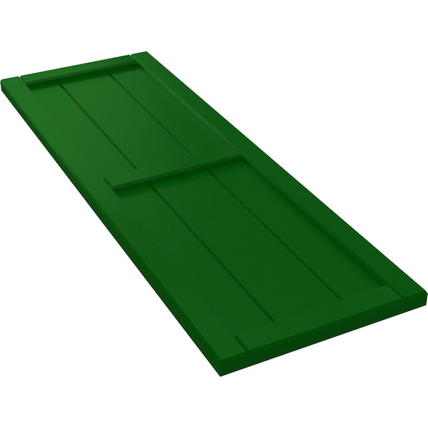 Ekena Millwork True Fit PVC, Three Board Framed Board-n-Batten Shutters, Viridian Green, 16 1/8W x 67H, PR - TFP101BF16X067HG