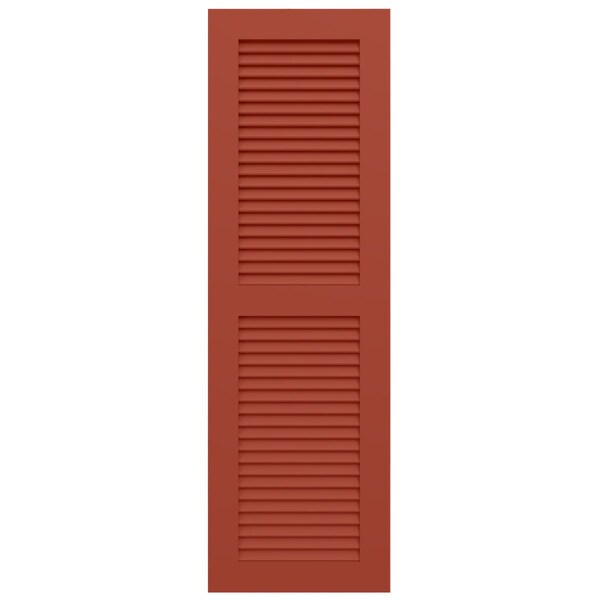 Ekena Millwork True Fit PVC, Two Equal Louver Shutters, Colorful Leaves, 12W x 47H, PR - TFP101LVF12X047CL