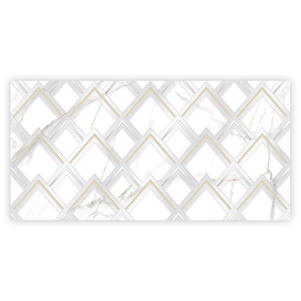 Apollo Tile 24x48 in. Polished White and Gold Porcelain Large Format Wall Tile 7.75 sq ft/case - 1 Pack - COS88CHV2448