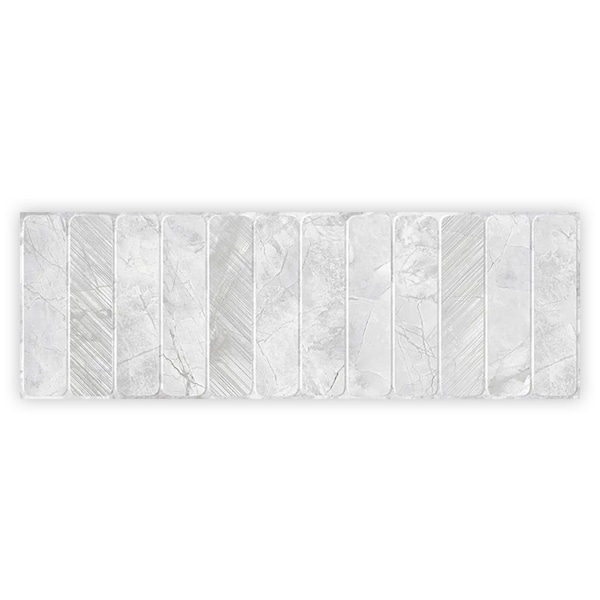 Apollo Tile Strata 16 x 48 in. Matte Soft Gray and White Ceramic Large Format Wall Tile 15.5 sq ft/case, 3PK - COS88WHCO1648