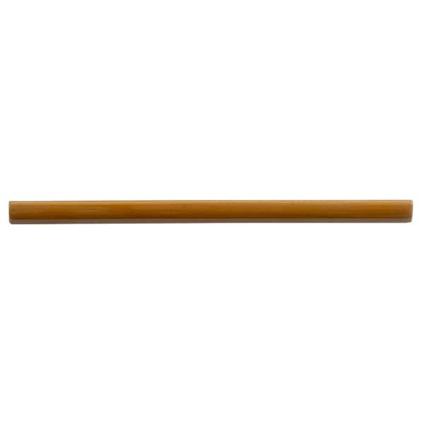 Apollo Tile Horizonte 0.5 x 8 in. Glossy Honey Ceramic Pencil Trim Wall Tile 0.27 sq ft/case, 10PK - FLT88HONPENA