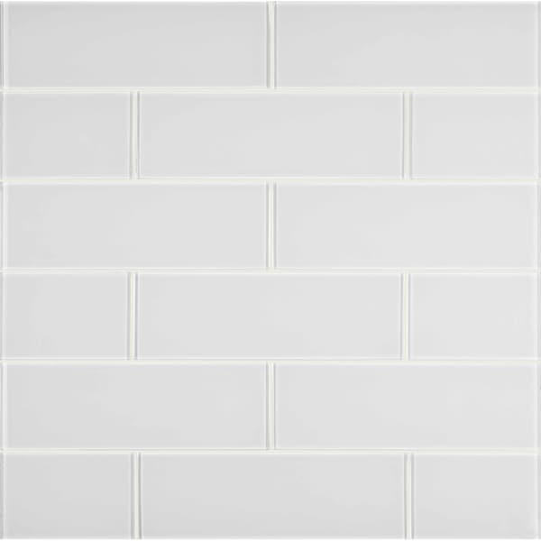 Msi Ice SAMPLE Glossy Glass White Subway Tile - ZOR-MD-T-0132-SAM