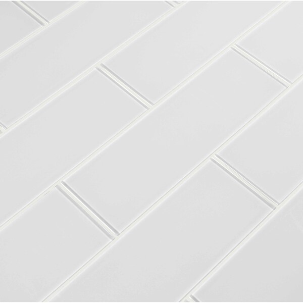 Msi Ice SAMPLE Glossy Glass White Subway Tile - ZOR-MD-T-0132-SAM