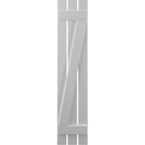 Ekena Millwork Americraft 3-Board (2 Batten) Wood Spaced Board-n-Batten Shutters w/ Z-Bar, ARW102SB311X67PRH - ARW102SB311X67PRH