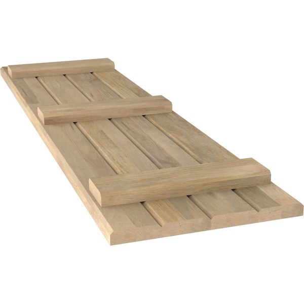 Ekena Millwork Americraft 4-Board (3 Batten) Exterior Real Wood Joined Board-n-Batten Shutters, ARW401BB414X48UNH, PR - ARW401BB414X48UNH