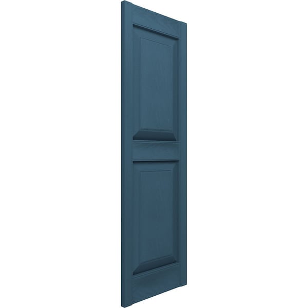 Ekena Millwork Mid-America Vinyl, TailorMade Two Equal Panels, Raised Panel Shutters, P21450036, PR - P21450036