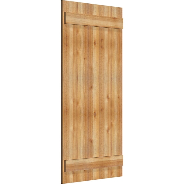 Ekena Millwork Joined Board-n-Batten Shutters, Rough Sawn Western Red Cedar, 26 7/8W x 54H, PR - RBJ06S26X054RWR
