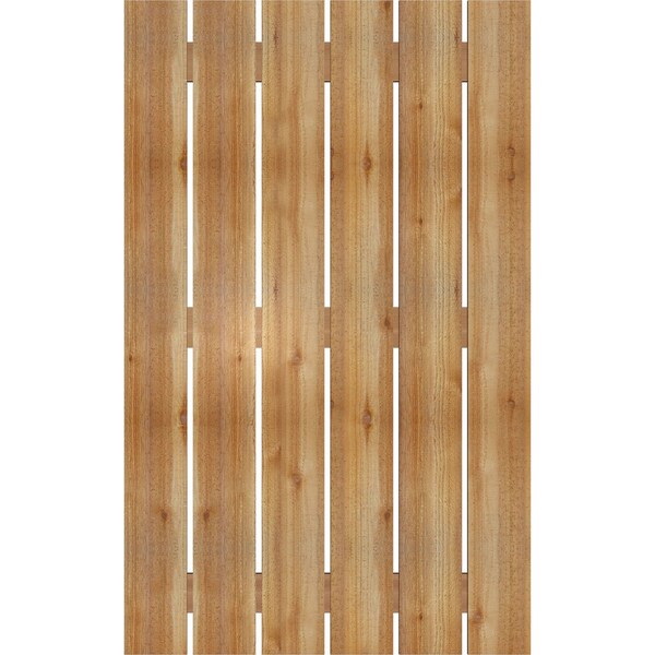 Ekena Millwork Spaced Board-n-Batten Shutters, Rough Sawn Western Red Cedar, 34 3/4W x 56H, PR - RBS06S35X056RWR