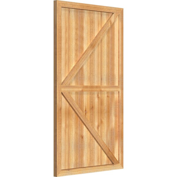 Ekena Millwork Framed Board-n-Batten Shutters w/Z-Bar, Rough Sawn Western Red Cedar, 32 1/4W x 56H, PR - RBF06Z32X056RWR