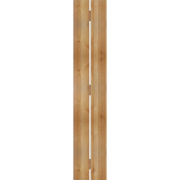 Ekena Millwork Spaced Board-n-Batten Shutters, Rough Sawn Western Red Cedar, 11 1/4W x 61H, PR - RBS06S11X061RWR