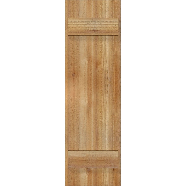 Ekena Millwork Joined Board-n-Batten Shutters, Rough Sawn Western Red Cedar, 10 3/4W x 36H, PR - RBJ06S11X036RWR