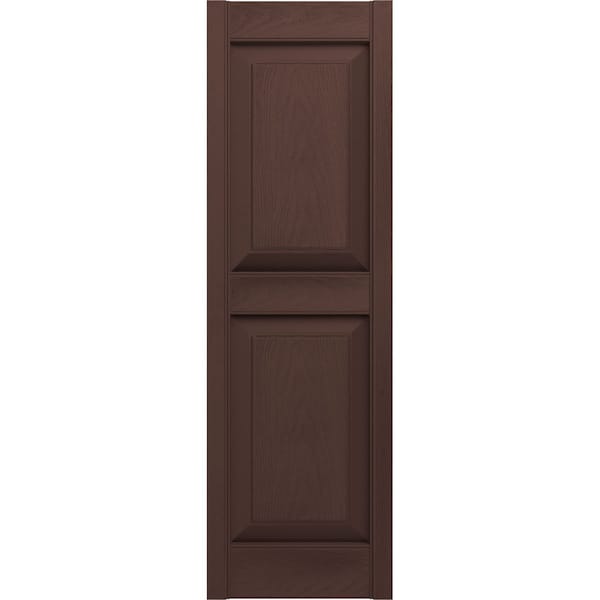 Ekena Millwork Mid-America Vinyl, TailorMade Two Equal Panels, Raised Panel Shutters, P21270009, PR - P21270009