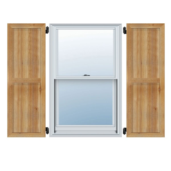Ekena Millwork Framed Board-n-Batten Shutters, Rough Sawn Western Red Cedar, 21 1/2W x 31H, PR - RBF06S21X031RWR