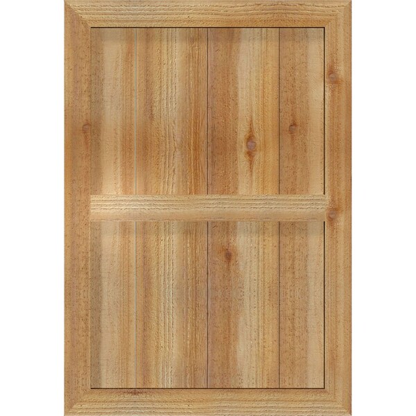 Ekena Millwork Framed Board-n-Batten Shutters, Rough Sawn Western Red Cedar, 21 1/2W x 31H, PR - RBF06S21X031RWR