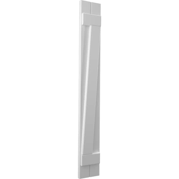 Ekena Millwork Americraft 2-Board (2 Batten) Wood Joined Board-n-Batten Shutters w/ Z-Bar, ARW102BB207X33PRH - ARW102BB207X33PRH