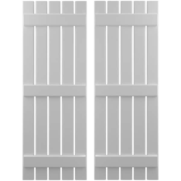 Ekena Millwork Americraft 5-Board (3 Batten) Exterior Real Wood Spaced Board-n-Batten Shutters, ARW401SB519X58PRH - ARW401SB519X58PRH